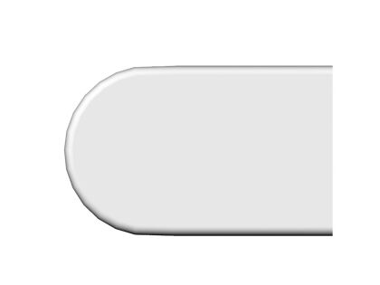 Image for Freefoam Bullnose Window End Caps (1x Left & 1x Right) White FBEC