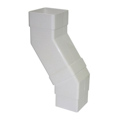 Image for Floplast 65mm Square White Adjustable Offset Bend RBS5W