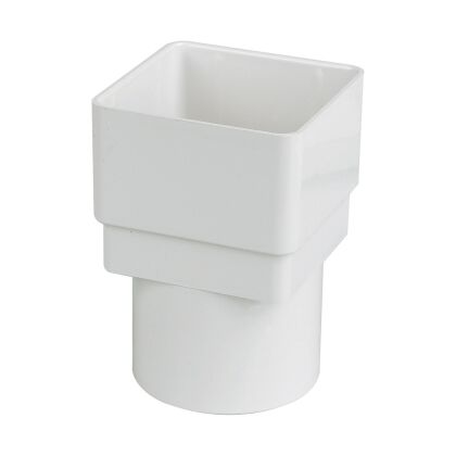 Image for Floplast White Square / Round Downpipe Adaptor RDS2W