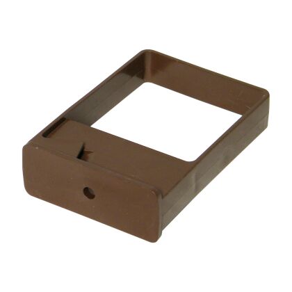 Image for Floplast 65mm Square Brown Single Fix Pipe Clip RCS3BR