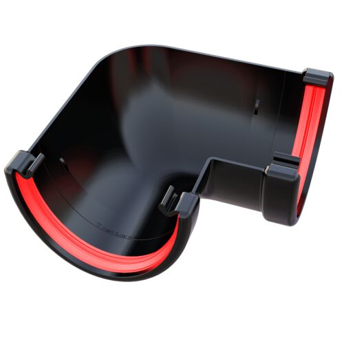 Image for Freefoam Deep Gutter 90 Degree Bend Black FDF603BL