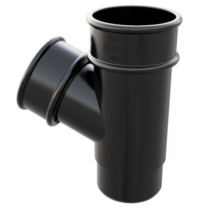 Image for Freefoam Round Pipe 112 Degree Branch Black FRR529BL