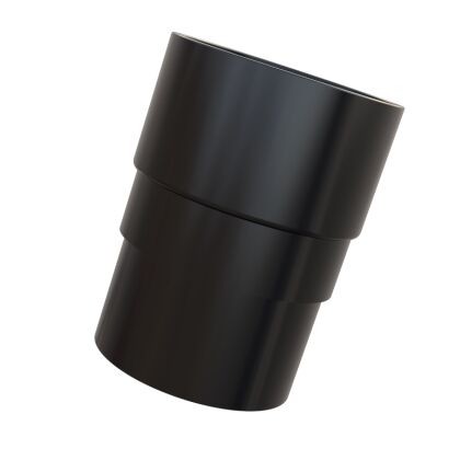 Image for Freefoam Round Pipe Socket Black FRR525BL