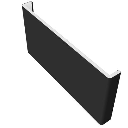 Image for Freefoam 410mm Double Ended Plain Fascia 10mm 5m Black F410PBL