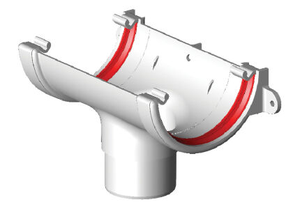 Image for Freefoam Round Gutter Running Outlet White FRR605