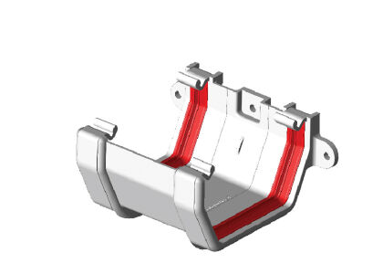 Image for Freefoam Square Gutter Union Bracket White FRS602