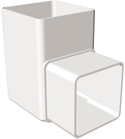 Image for Freefoam Square Pipe 90 Degree Offset Bend White FRS524