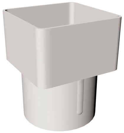 Image for Freefoam Square to Round Pipe Adaptor White FRS531