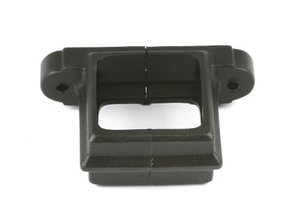 Image for Brett Martin 65mm Square Cast Iron Effect Pipe Clip Black BR507LCI