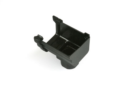 Image for Brett Martin 106mm ProStyle Cast Iron Effect Right Hand Stopend Outlet Black BR856RCI