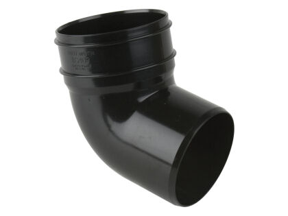 Image for Brett Martin 110mm 112.5° Single Solvent Socket Bottom Offset Bend Black BS409B