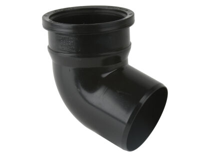 Image for Brett Martin 110mm 112.5° Single Ring Seal Socket Soil Pipe Bend Black BS421B