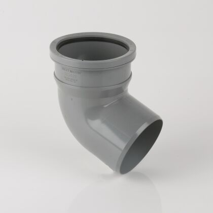 Image for Brett Martin 110mm 112.5° Single Ring Seal Socket  Soil Pipe Bend Grey BS421G