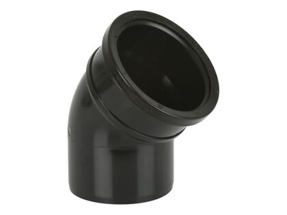 Image for Brett Martin 110mm 135° Single Ring Seal Socket Soil Pipe Bend Black BS422B