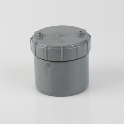 Image for Brett Martin 110mm Soil Pipe Access Cap Grey BS431G