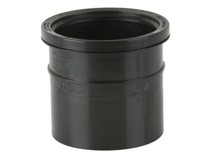 Image for Brett Martin 110mm Single Ring Seal / Solvent Socket Soil Pipe Coupling Black BS432B