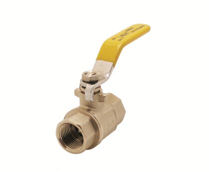 Image for Embrass Peerless 1/2" F x F Gas Lever Ballvalve - Yellow Handle GLBV12FF