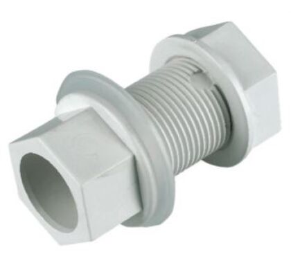 Image for Floplast 21.5mm White Overflow Straight Tank Connector OS14W