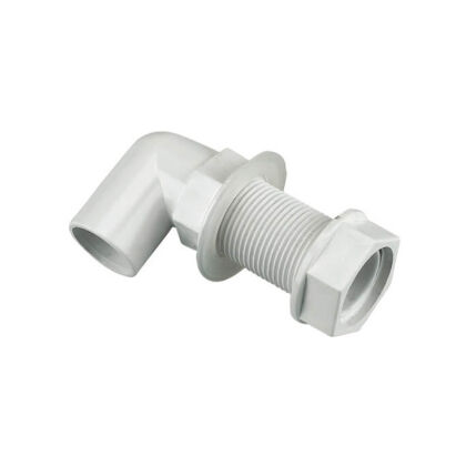 Image for Floplast 21.5mm White Overflow Bent Tank Connector OS15W