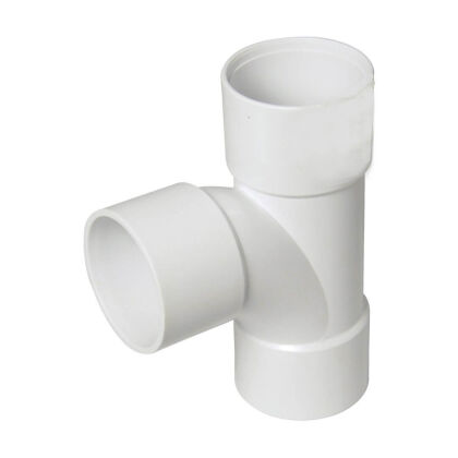 Image for Floplast 50mm White ABS 90* Tee WS24W