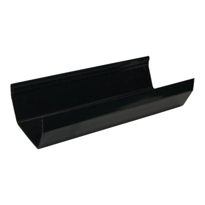 Image for Floplast 4m 114mm Square Black Gutter RGS4B