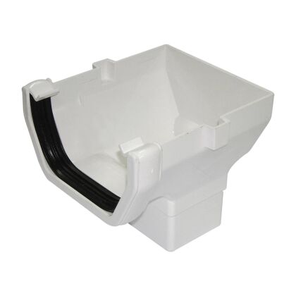 Image for Floplast 114mm Square White Stopend Outlet ROS2W