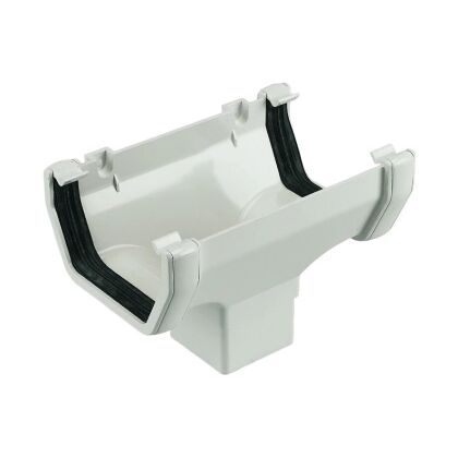 Image for Floplast 114mm Square White Running Outlet ROS1W