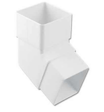 Image for Floplast 65mm Square White Offsett Bend RBS2W