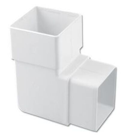 Image for Floplast 65mm Square White 90* Bend RBS1W