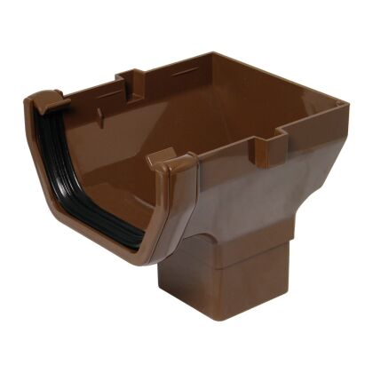 Image for Floplast 114mm Sqaure Brown Running Outlet ROS1BR