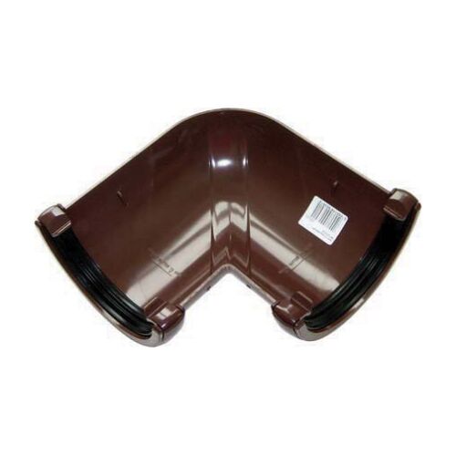 Image for Floplast 112mm Half Round Brown 90* Angle RA1BR